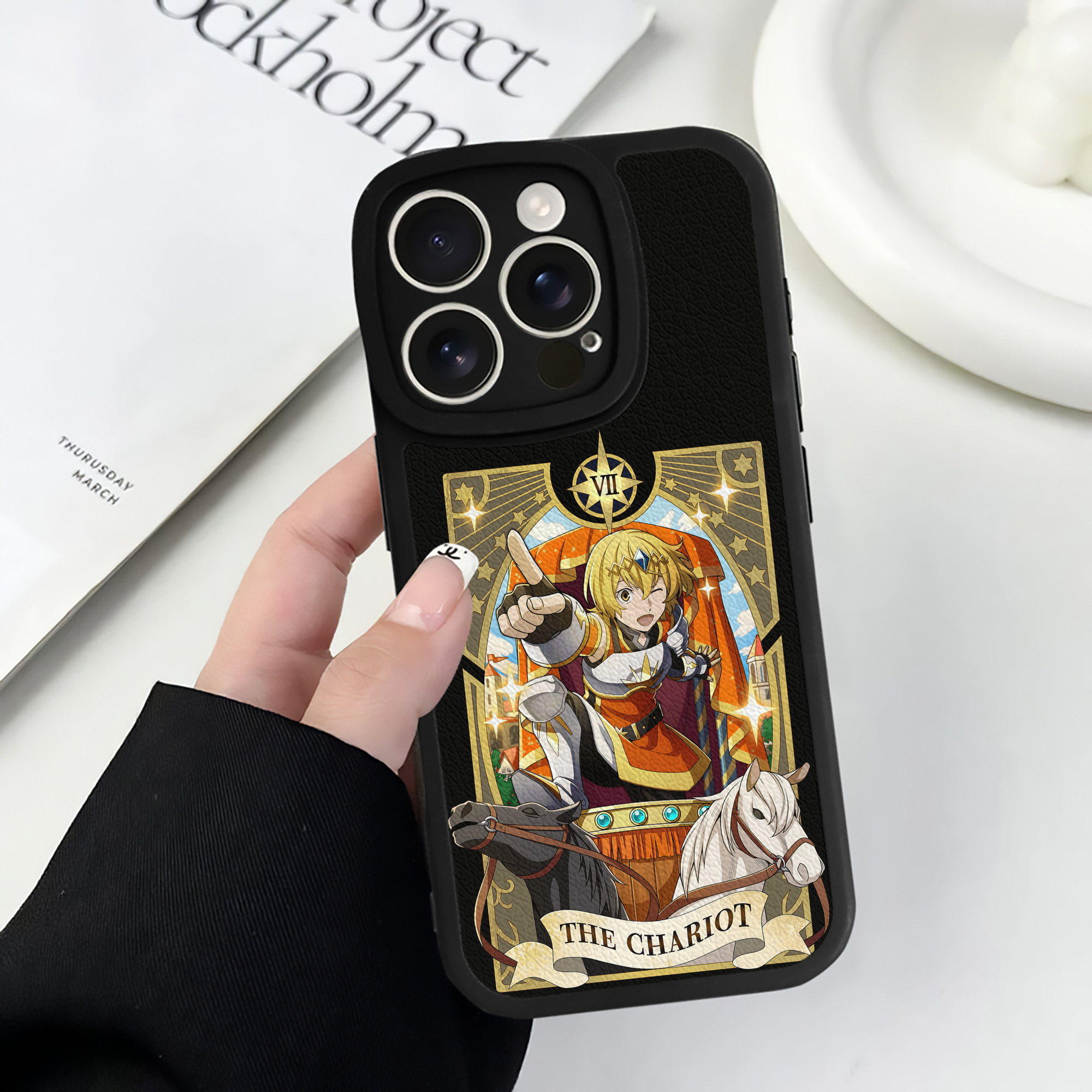 （画像用） 文豪ストレイドッグス Bungo Stray Dogs 【iPhone 16シリーズ対応】シリコンスマホケース（レザー調） 材質：シリコン